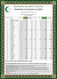 ramadan prayer timetable
